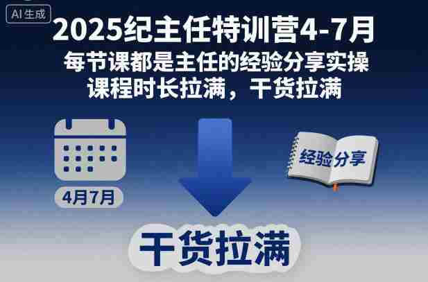 2025纪主任特训营4-7月,每节课都是主任的经验分享实操,课程时长拉满,干货拉满-金启