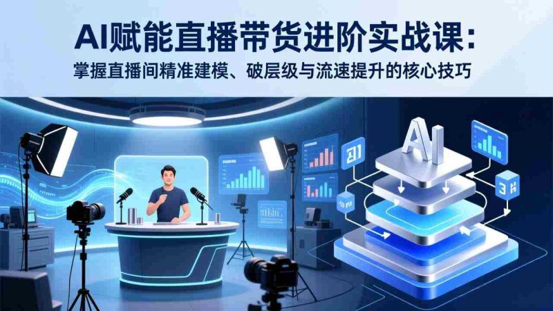 （17405期）AI赋能直播带货进阶实战课：掌握直播间精准建模、破层级与流速提升的核心技巧-金启