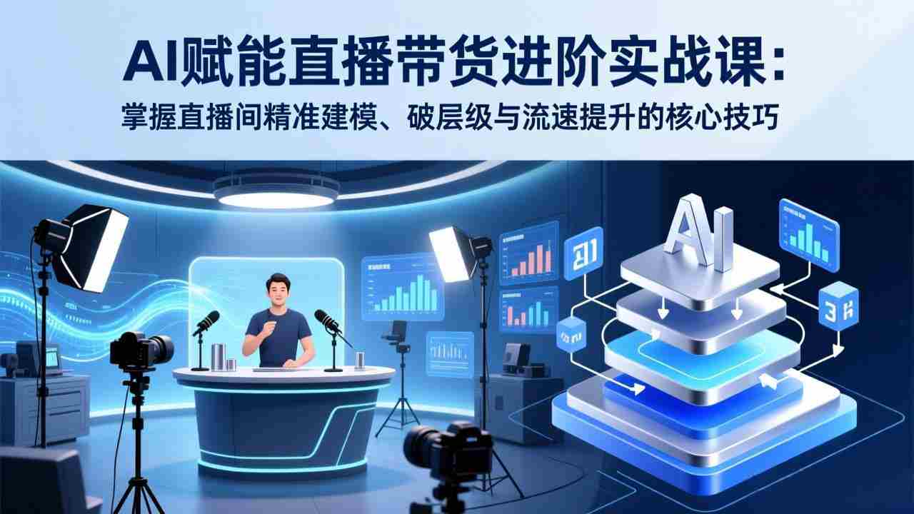 （17405期）AI赋能直播带货进阶实战课：掌握直播间精准建模、破层级与流速提升的核心技巧-金启