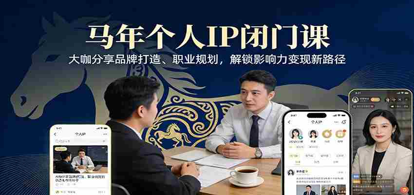 马年个人IP闭门课，大咖分享品牌打造、职业规划，解锁影响力变现新路径-金启