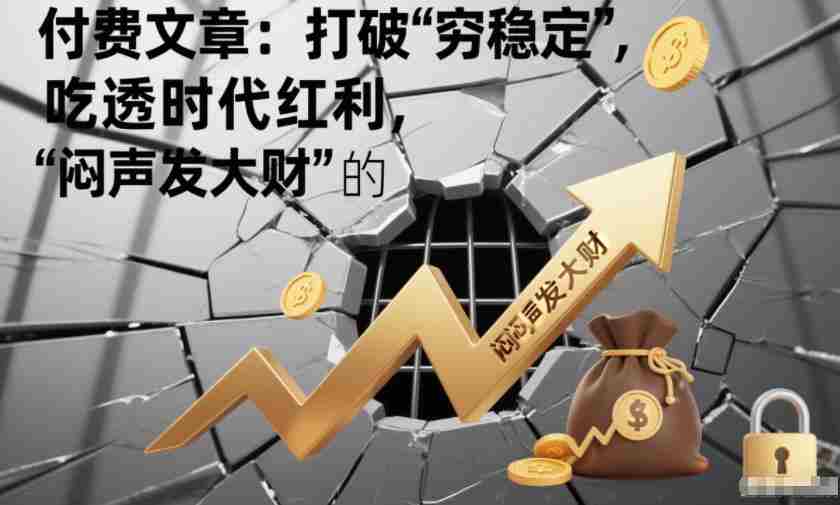 付费文章：打破“穷稳定”，吃透时代红利，“闷声发大财”的终极真谛-金启