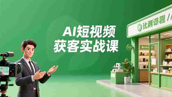 （16747期）AI短视频获客实战课，数字人创作、实体行业应用、精准引流，30天获取客源月入6万+-金启