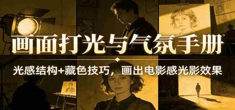 画面打光与气氛手册：光感结构+藏色技巧，画出电影感光影效果-金启