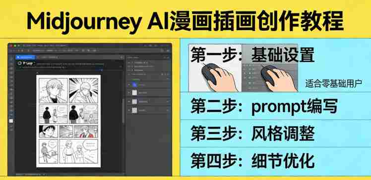 利用Midjourney AI人工智能轻松创作漫画插画教程，零基础创作完整漫画插画-金启