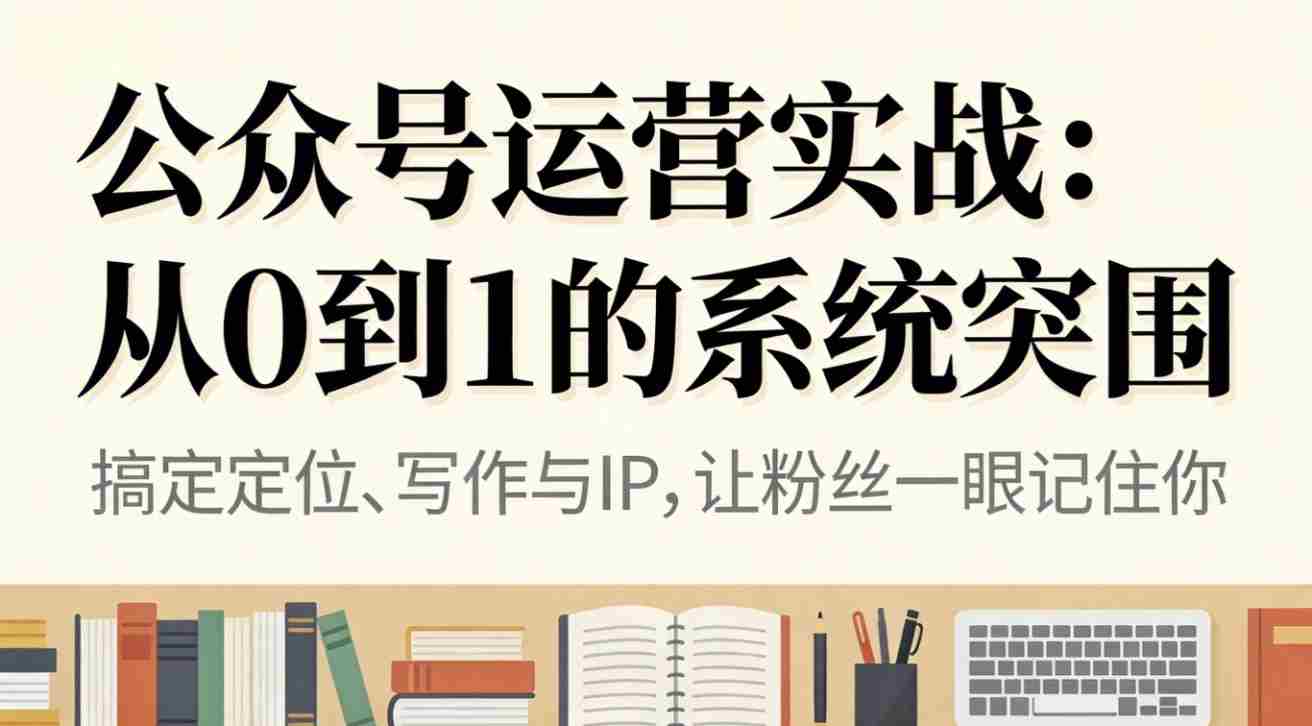 （16777期）公众号运营实战：从0到1的系统突围-金启