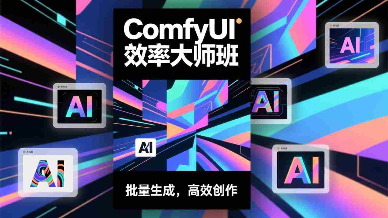 （17107期）ComfyUI效率大师班：工作流搭建，批量生成，将个人AI出图效率提升5-10倍，月接单收入1-3万-金启