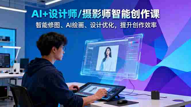 （16398期）AI+设计师/摄影师智能创作课：智能修图、AI绘画、设计优化，提升创作效率-金启