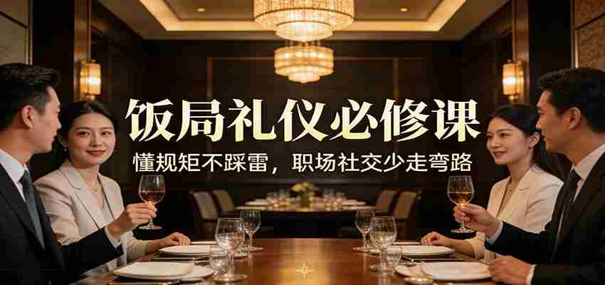 公众号收费文章：《饭局礼仪必修课：懂规矩不踩雷，职场社交少走弯路》-金启