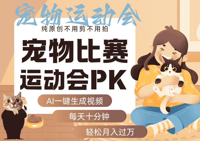 AI萌宠运动员跳水 射击  篮球  足球比赛   每天十分钟 附详细提示词文案库  代替做…-金启