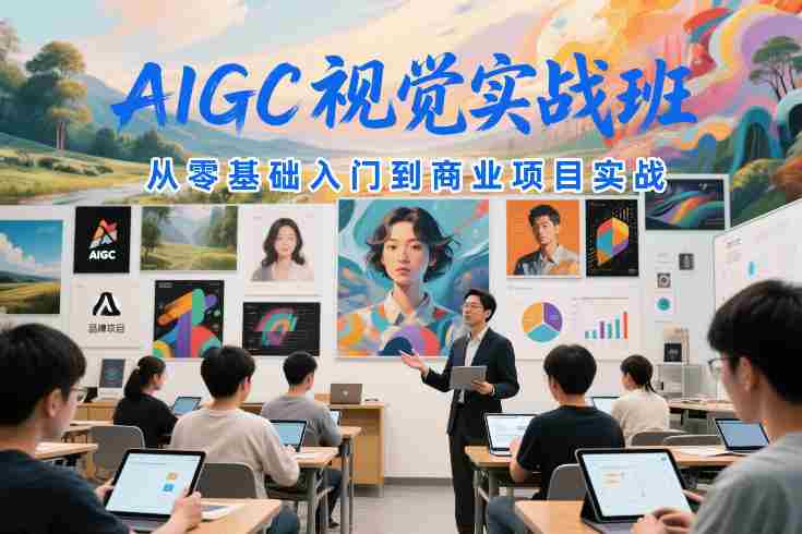 AIGC视觉实战班，从零基础入门到商业项目实战-金启