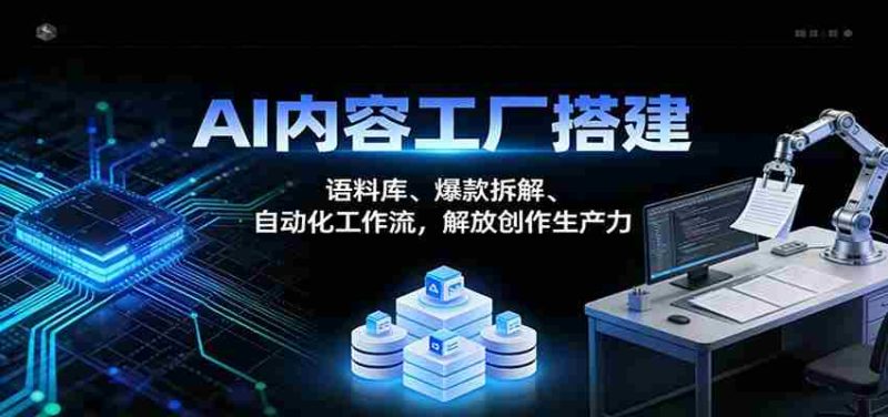 AI内容工厂搭建:语料库、爆款拆解、自动化工作流,解放创作生产力-金启