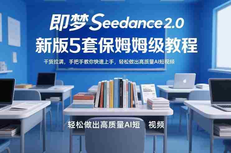 即梦Seedance2.0新版5套保姆级教程，干货拉满，手把手教你快速上手，轻松做出高质量AI短视频-金启