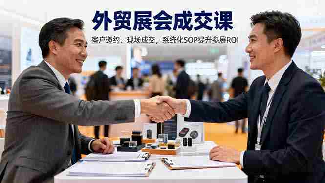 （16356期）外贸展会成交课，含目标制定、客户邀约、现场成交，系统化SOP提升参展ROI-金启