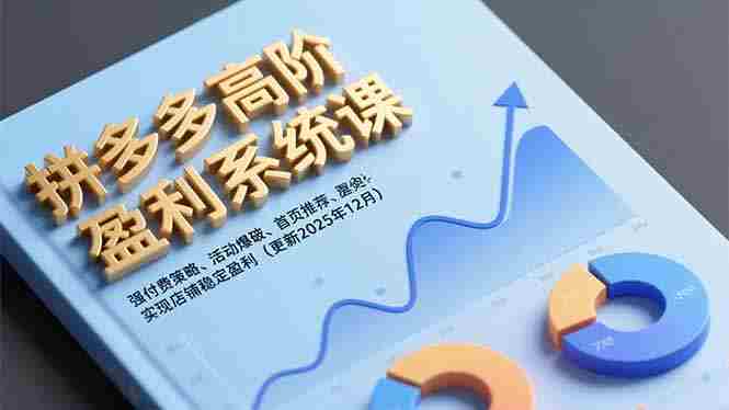 （16843期）拼多多高阶盈利系统课，强付费策略、活动爆破、首页推荐，实现店铺稳定盈利（更新12月）-金启
