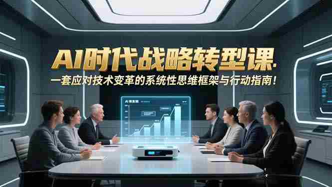（16990期）AI时代战略转型课：一套应对技术变革的系统性思维框架与行动指南！-金启