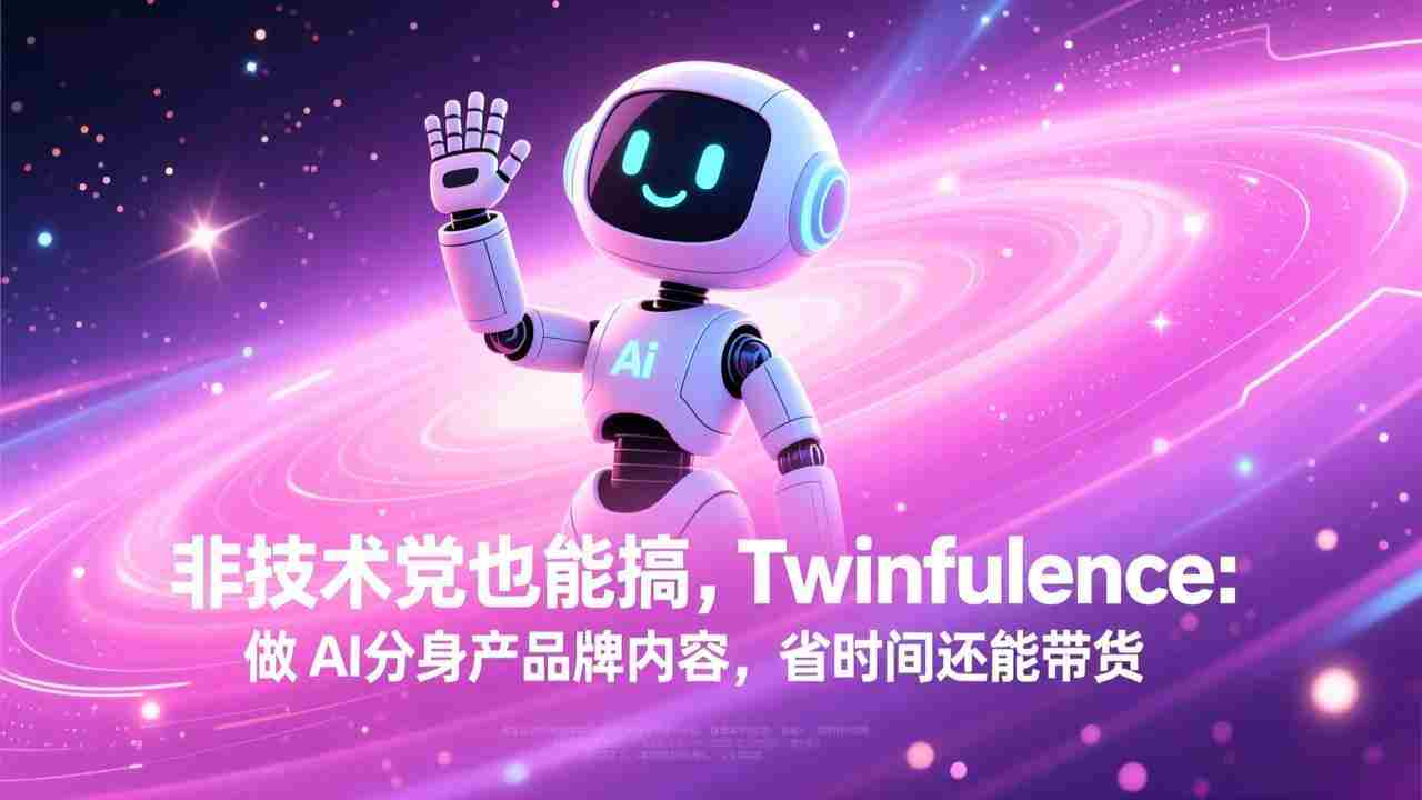 （17381期）非技术党也能搞!Twinfluence:做 AI 分身产品牌内容,省时间还能带货-金启