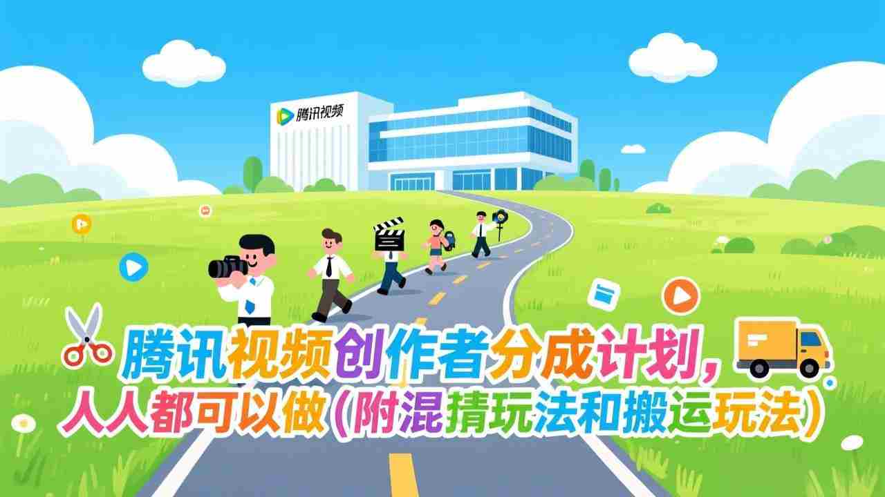 （17137期）腾讯视频创作者分成计划，人人都可以做（附混剪玩法和搬运玩法）-金启