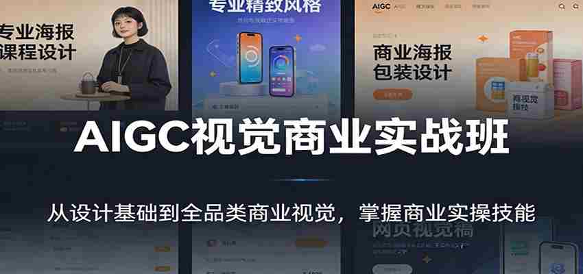 AIGC视觉商业实战班：从设计基础到全品类商业视觉，掌握商业实操技能-金启