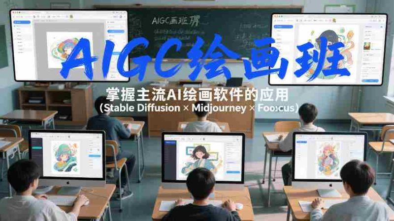 AIGC绘画班,掌握主流Ai绘画软件的应用(Stable Diffusion x Midjourney x Fooocus)-金启