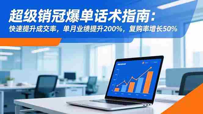 （16511期）超级销冠爆单话术指南：快速提升成交率，单月业绩提升200%，复购率增长50%-金启