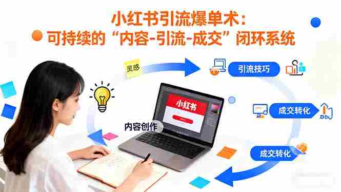 （16362期）小红书引流爆单术：构建一套低成本 可持续的“内容-引流-成交”闭环系统-金启