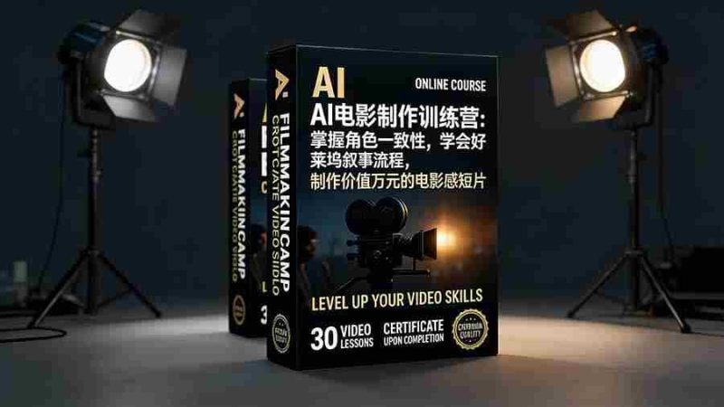 （17223期）AI电影制作训练营：掌握角色一致性，学会好莱坞叙事流程，制作价值万元的电影感短片-金启