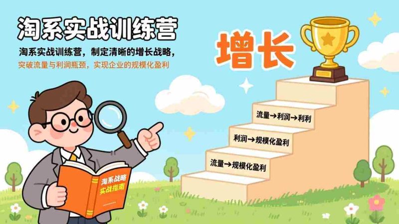 （17281期）淘系实战训练营，制定清晰的增长战略，突破流量与利润瓶颈，实现企业的规模化盈利-金启
