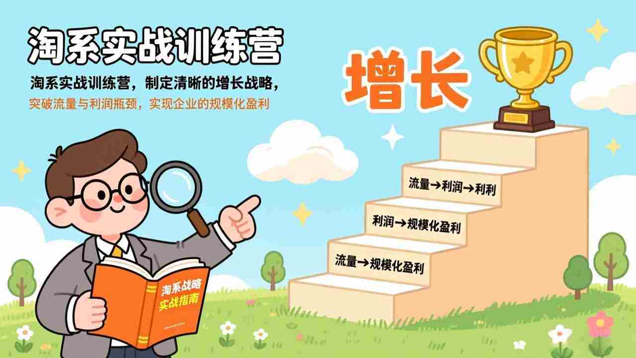 （17281期）淘系实战训练营，制定清晰的增长战略，突破流量与利润瓶颈，实现企业的规模化盈利-金启