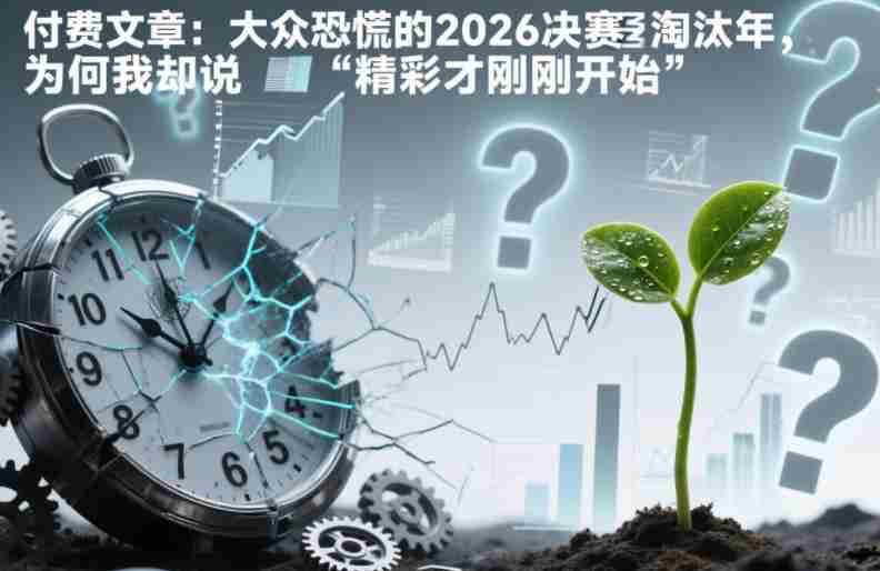 付费文章:大众恐慌的2026决赛淘汰年,为何我却说“精彩才刚刚开始”?-金启