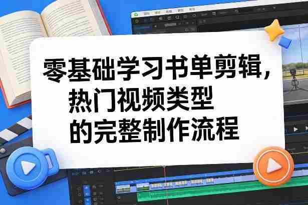 零基础学习书单剪辑，热门视频类型的完整制作流程（更新2026）-金启