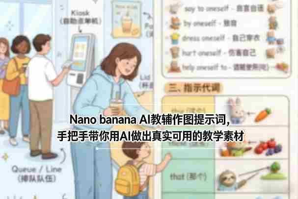 Nano banana AI教辅作图提示词,手把手带你用AI做出真实可用的教学素材-金启