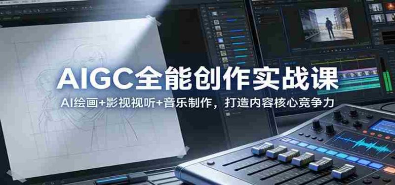 AIGC全能创作实战课：AI绘画+影视视听+音乐制作，打造内容核心竞争力-金启