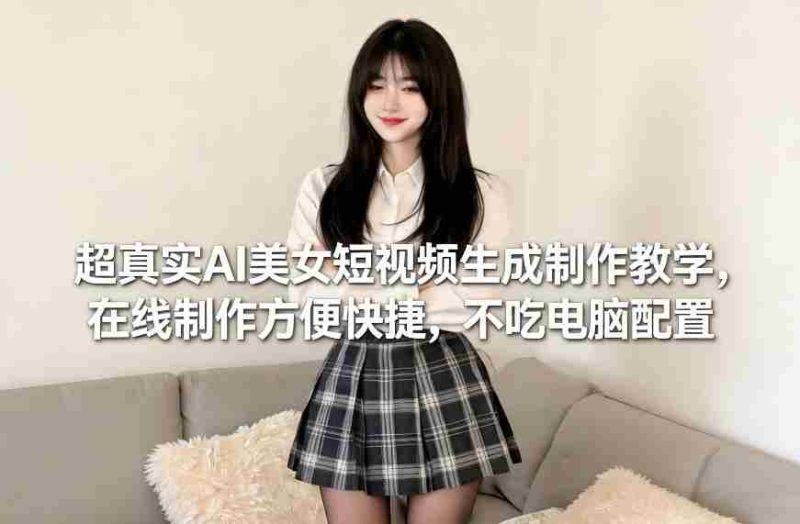 超真实AI美女短视频生成制作教学，在线制作方便快捷，不吃电脑配置，快速起号涨粉-金启