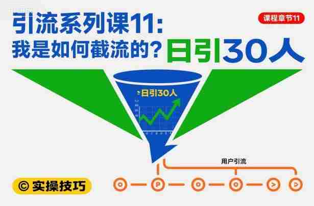 引流系列课11：我是如何截流的？日引30人【文档】-金启