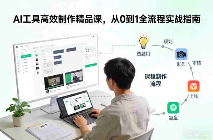 AI工具高效制作精品课，从0到1全流程实战指南-金启