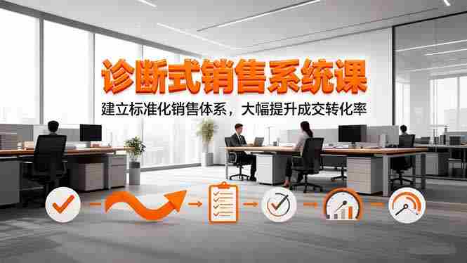 （16435期）诊断式销售系统课，建立标准化销售体系，大幅提升成交转化率-金启