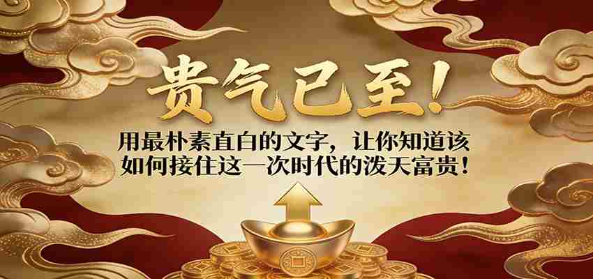 付费文章：贵气已至！用最朴素直白的文字，让你知道该如何接住这一次时代的泼天富贵！-金启
