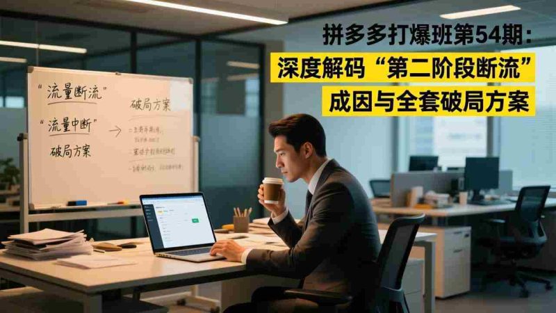 （17163期）拼多多打爆班第54期：深度解码“第二阶段断流”成因与全套破局方案-金启