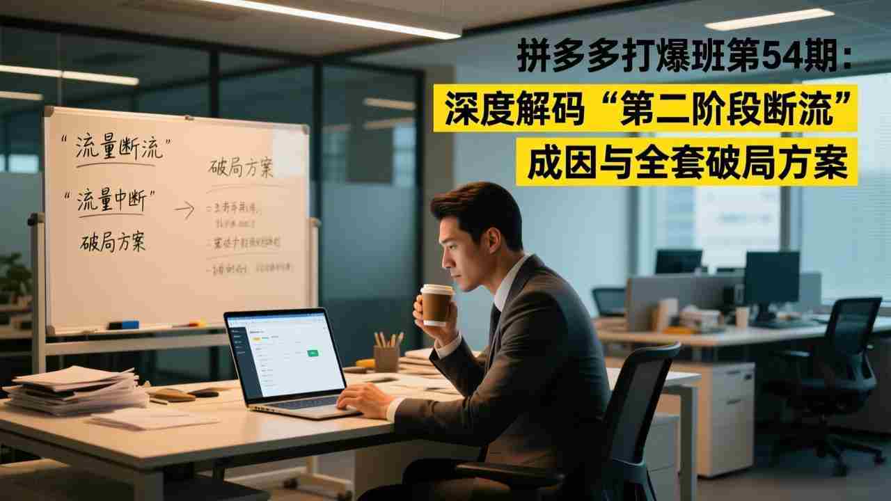 （17163期）拼多多打爆班第54期：深度解码“第二阶段断流”成因与全套破局方案-金启