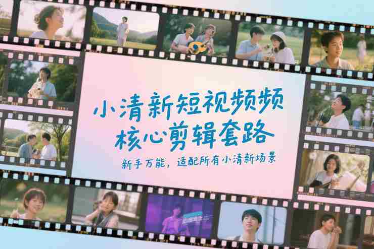 小清新短视频核心剪辑套路，新手万能，适配所有小清新场景-金启