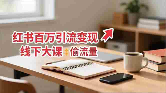 （16661期）小红书百万引流变现-11月线下大课：分享从0到百万引流路径，手把手教偷流量、拿结果-金启