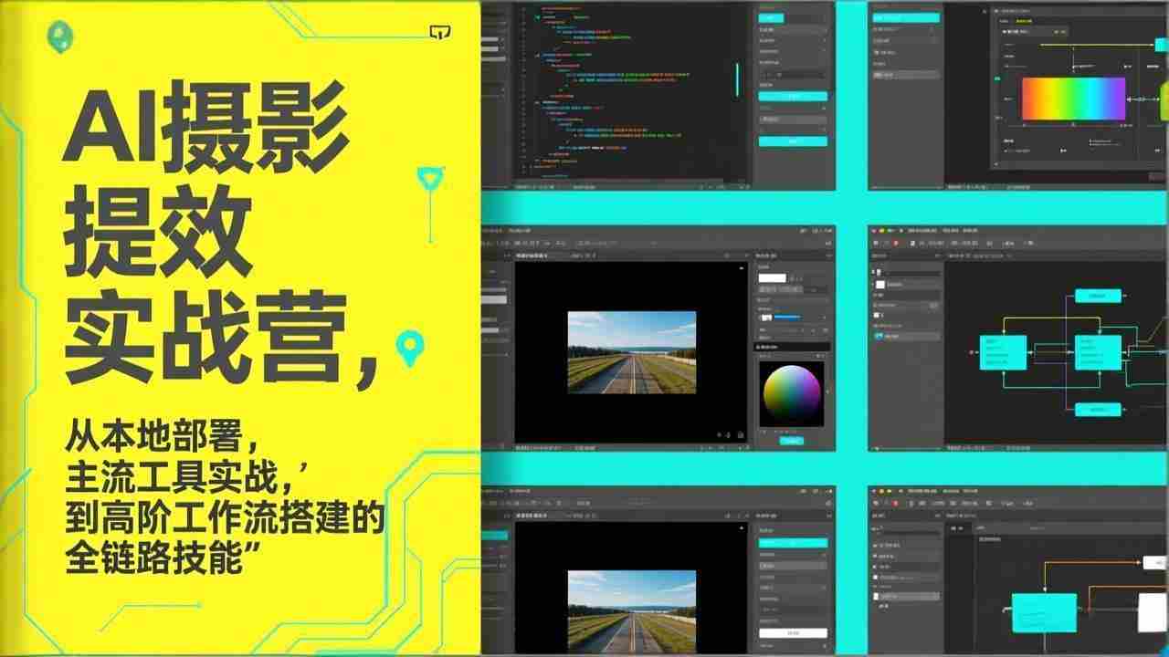 （17393期）AI+摄影提效实战营，从本地部署，主流工具实战，到高阶工作流搭建的全链路技能-金启