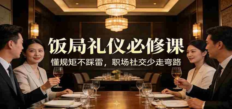 公众号收费文章：《饭局礼仪必修课：懂规矩不踩雷，职场社交少走弯路》-金启