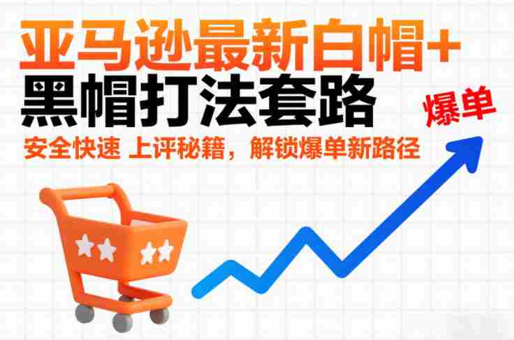 亚马逊最新白帽+黑帽打法套路，安全快速上评秘籍，解锁爆单新路径-金启