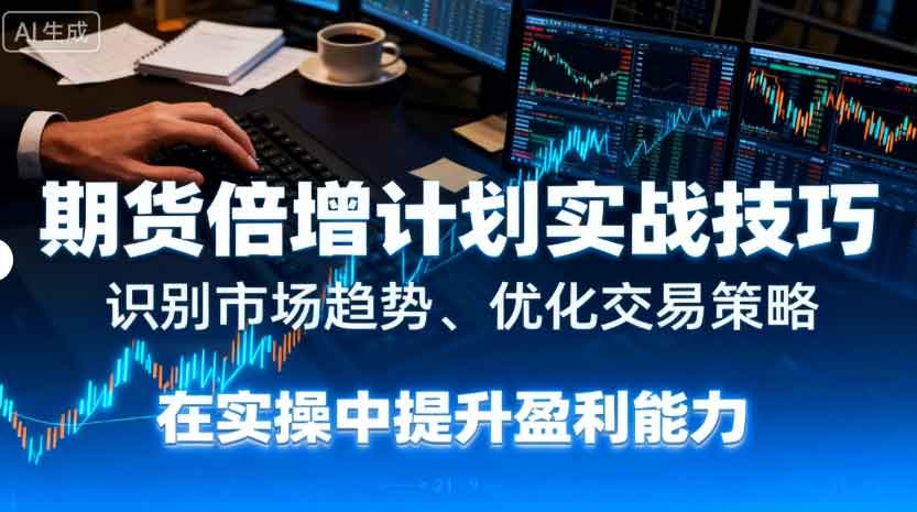 期货倍增计划实战技巧：识别市场趋势、优化交易策略，在实操中提升盈利能力-金启