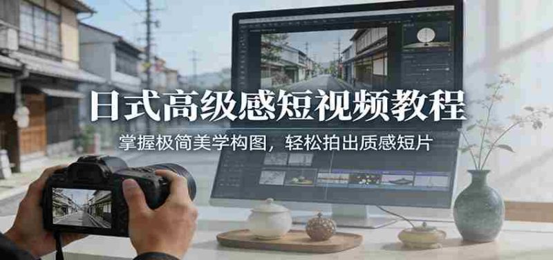 日式高级感短视频教程：掌握极简美学构图，轻松拍出质感短片-金启