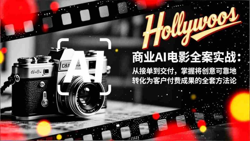 （17092期）商业AI电影全案实战：从接单到交付，掌握将创意可靠地转化为客户付费成果的全套方法论-金启