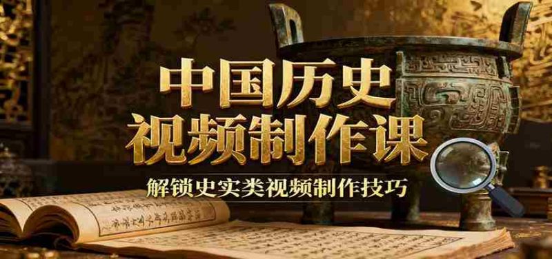 中国历史视频制作课：疆域地图集+参考文案+练习素材，解锁史实类视频制作技巧-金启