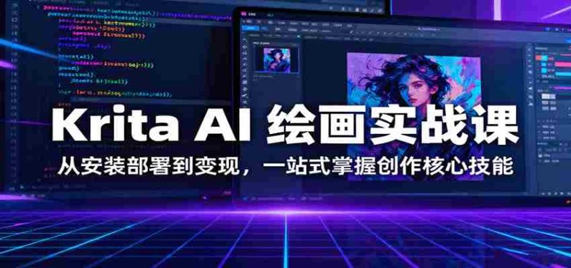 Krita AI 绘画实战课：从安装部署到变现，一站式掌握创作核心技能-金启