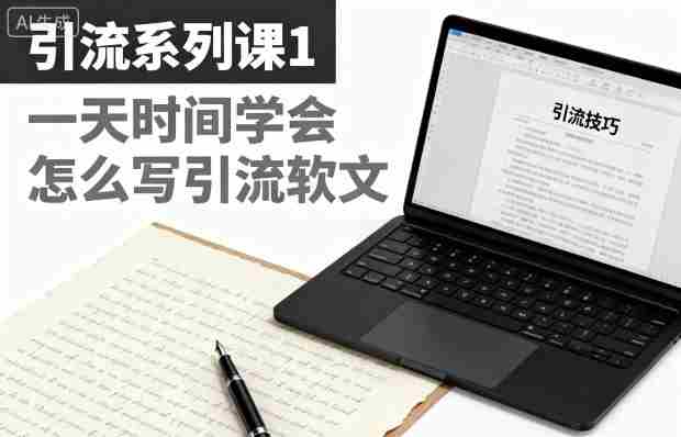 引流系列课1，一天时间学会怎么写引流软文-金启